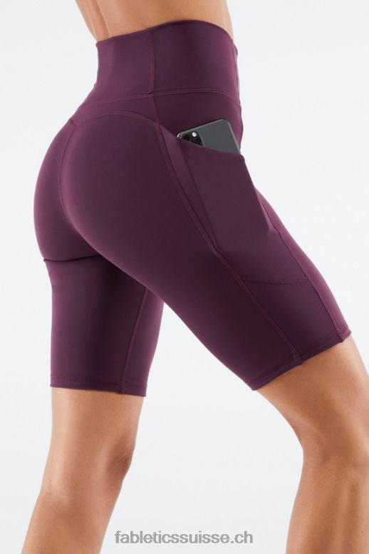 femmes short de poche taille haute oasis 9\" B0B6R526 baiser aux baies/crème au citron Fabletics
