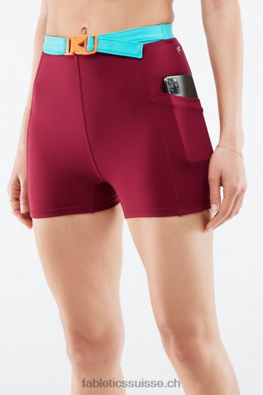 femmes short de randonnée motion365 taille haute 3'' B0B6R556 brique/multiple Fabletics
