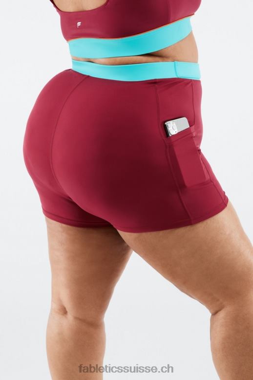 femmes short de randonnée motion365 taille haute 3\'\' B0B6R557 brique/multiple Fabletics