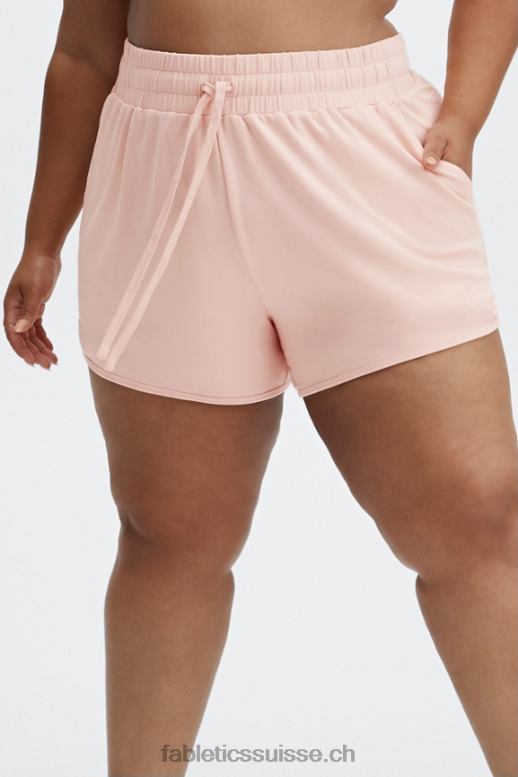 femmes short de sport en molleton lounge B0B6R481 logo blanc/blanc Fabletics