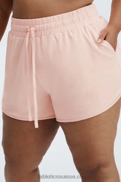 femmes short de sport en molleton lounge B0B6R481 logo blanc/blanc Fabletics