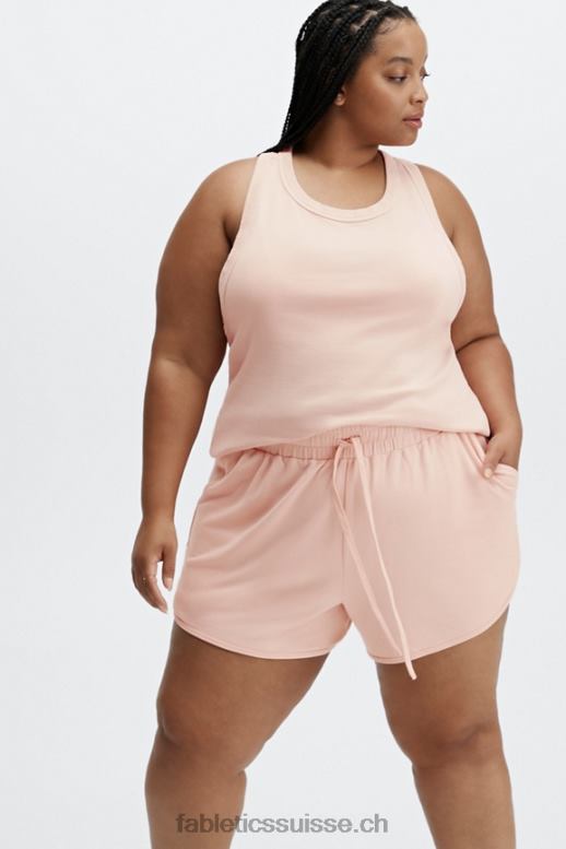 femmes short de sport en molleton lounge B0B6R481 logo blanc/blanc Fabletics