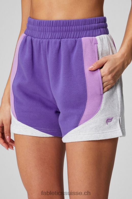 femmes short de survêtement en molleton pour toujours B0B6R320 suif violet/cristal cave/gris doux chiné Fabletics