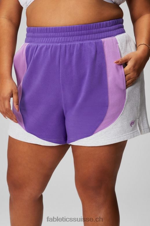 femmes short de survêtement en molleton pour toujours B0B6R321 suif violet/cristal cave/gris doux chiné Fabletics