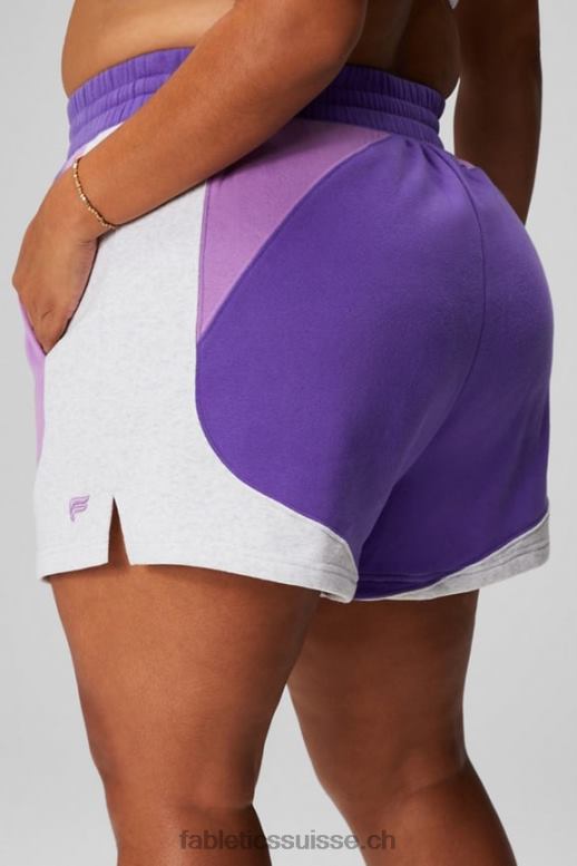 femmes short de survêtement en molleton pour toujours B0B6R321 suif violet/cristal cave/gris doux chiné Fabletics