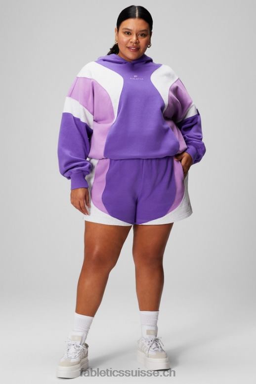 femmes short de survêtement en molleton pour toujours B0B6R321 suif violet/cristal cave/gris doux chiné Fabletics