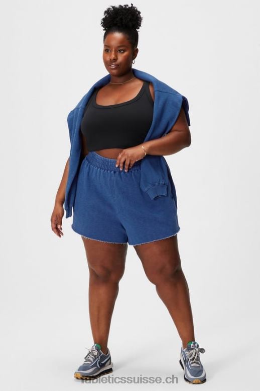 femmes short de survêtement indigo B0B6R621 blanc classique/gris minéral Fabletics