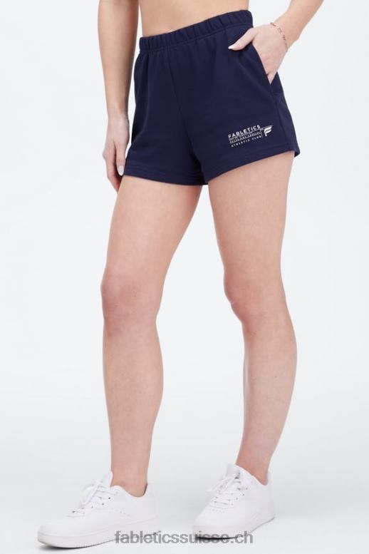 femmes short de survêtement slim léger B0B6R373 bleu marine profond/club athlétique Fabletics