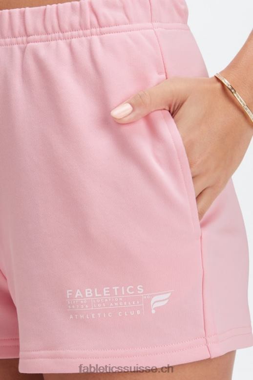 femmes short de survêtement slim léger B0B6R374 rose orchidée/club athlétique Fabletics