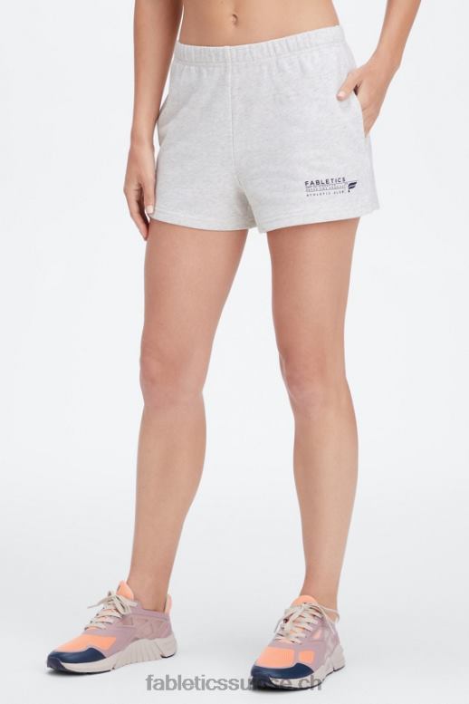 femmes short de survêtement slim léger B0B6R376 soft grey heather/athletic club Fabletics