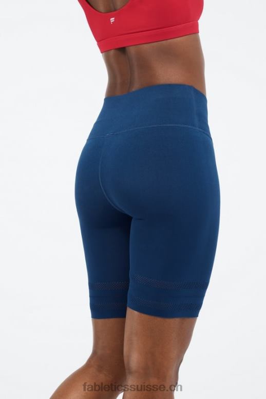 femmes short perforé à taille haute sculptknit B0B6R578 misty bay/peach kiss Fabletics