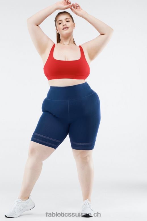 femmes short perforé à taille haute sculptknit B0B6R579 club floral/athlétique nouvelle vague Fabletics