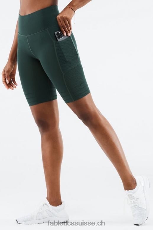 femmes short à poche taille haute en maille sculpturale B0B6R543 classique blanc/noir Fabletics