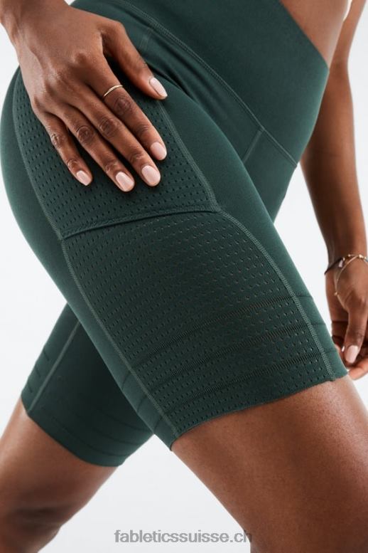 femmes short à poche taille haute en maille sculpturale B0B6R543 classique blanc/noir Fabletics