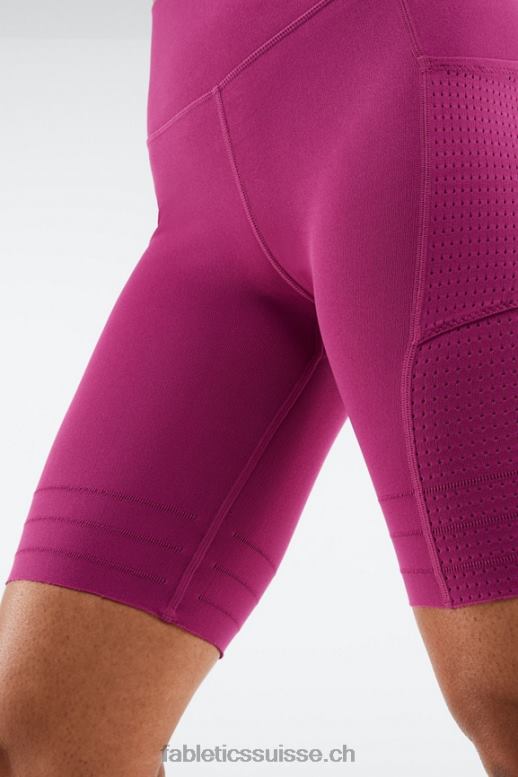 femmes short à poche taille haute en maille sculpturale B0B6R544 noir/blanc classique Fabletics