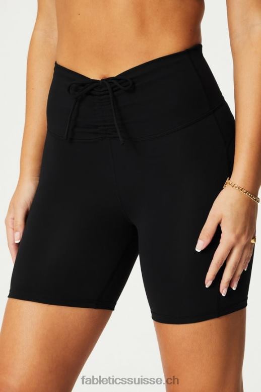 femmes short pureluxe taille ultra haute froncé 6" B0B6R610 blanc classique/graphique Fabletics