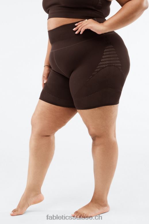 femmes short sculptknit taille haute 6'' B0B6R533 logo blanc/blanc Fabletics