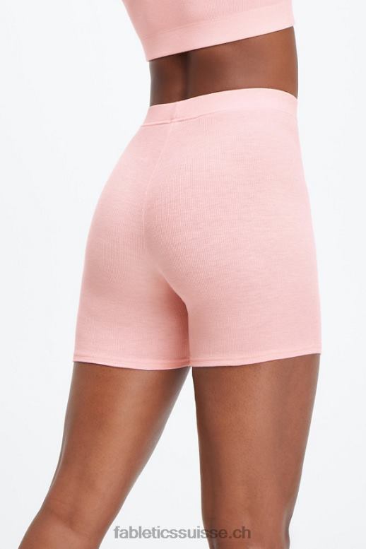 femmes short slim en maille restaurée B0B6R399 haute rouge/érable Fabletics