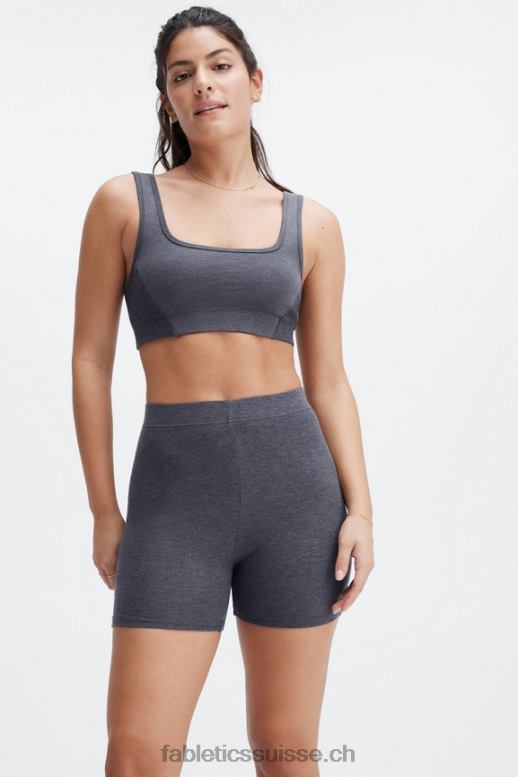 femmes short slim en maille restaurée B0B6R404 dunes/bleu lunaire Fabletics