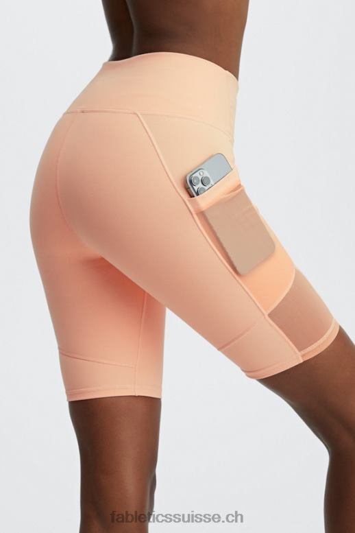 femmes short taille haute 9'' powerhold en déplacement B0B6R518 basilic/agrumes verts/nuage rose Fabletics