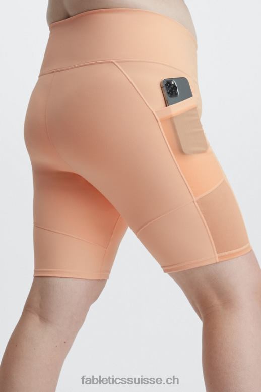 femmes short taille haute 9'' powerhold en déplacement B0B6R519 brique/mandarine Fabletics