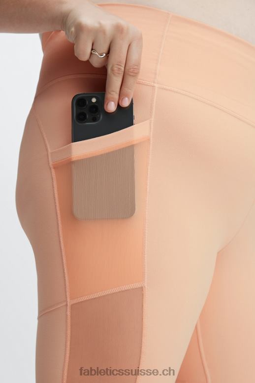 femmes short taille haute 9\'\' powerhold en déplacement B0B6R519 brique/mandarine Fabletics