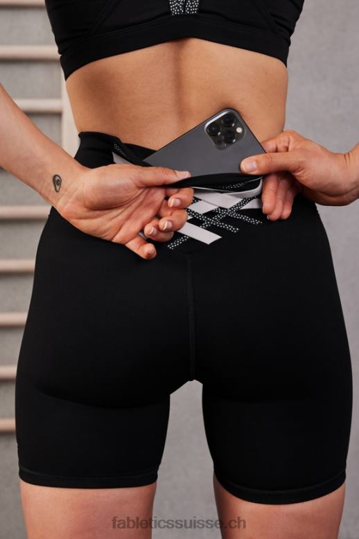 femmes short taille haute boost powerhold 6\'\' B0B6R409 noir/micro point Fabletics