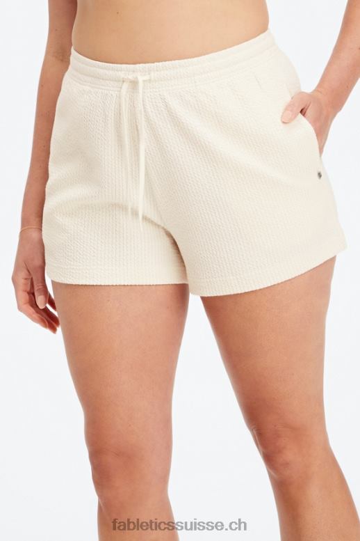 femmes short taille haute en maille froissée B0B6R482 furtivité/éclat noir Fabletics