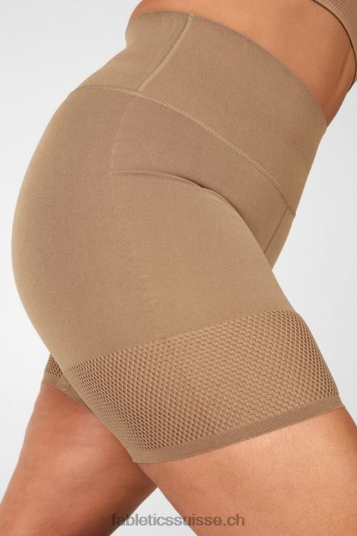 femmes short taille haute en maille sculpturale B0B6R587 bleu marine/logo réfléchissant Fabletics