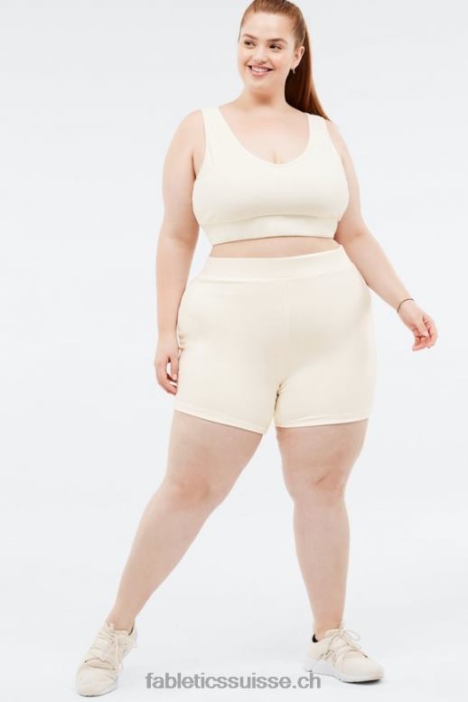 femmes short taille haute veda B0B6R581 soft grey heather/athletic club Fabletics
