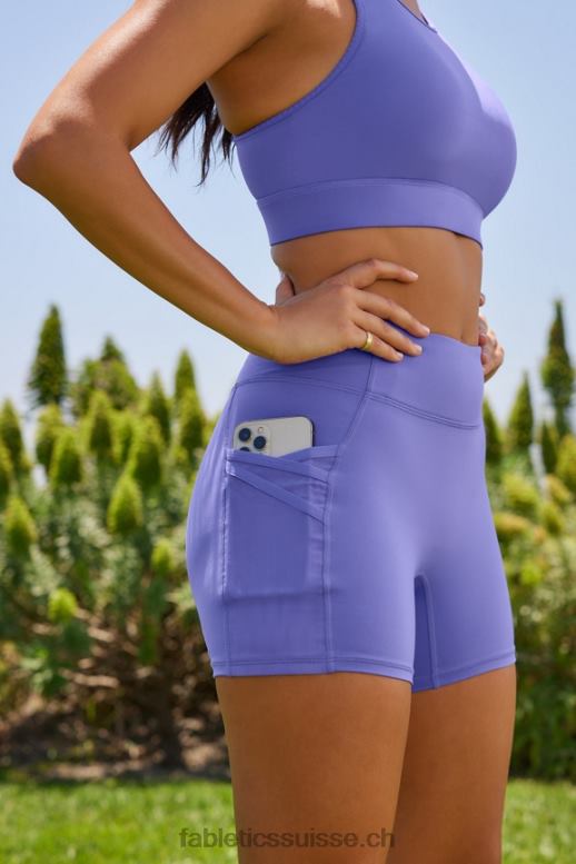 femmes short trinity motion365 taille mi-haute 5'' B0B6R364 citron aigre/blanc classique Fabletics