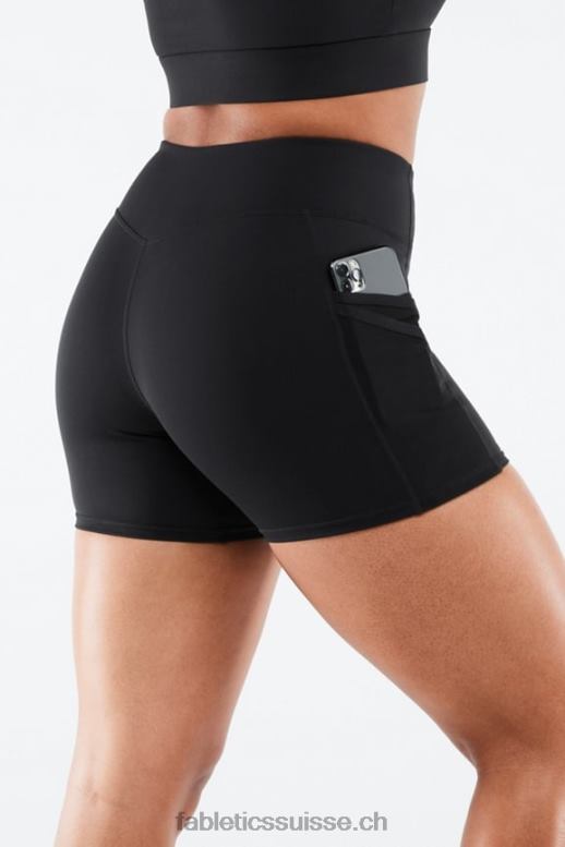femmes short trinity motion365 taille mi-haute 5'' B0B6R367 guépard ondulé/noir Fabletics