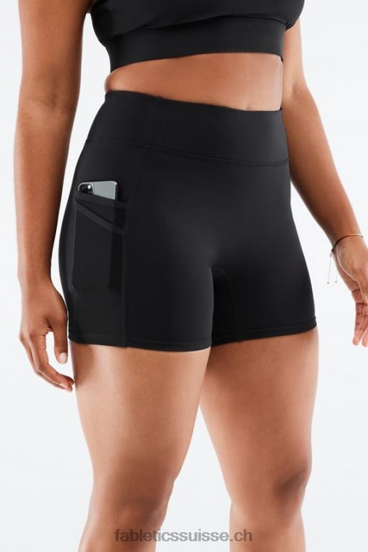 femmes short trinity motion365 taille mi-haute 5\'\' B0B6R367 guépard ondulé/noir Fabletics