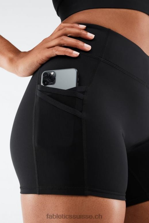 femmes short trinity motion365 taille mi-haute 5\'\' B0B6R367 guépard ondulé/noir Fabletics