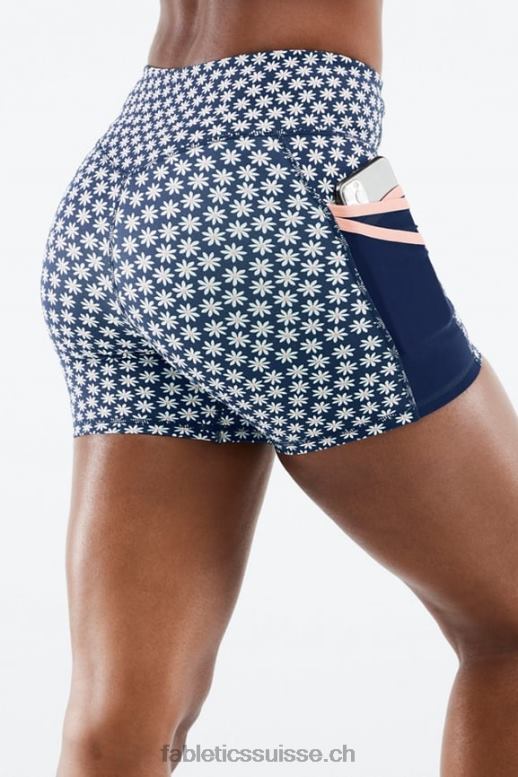 femmes short trinity motion365 taille mi-haute 5'' B0B6R368 abyss porter marguerite/poussière rose Fabletics