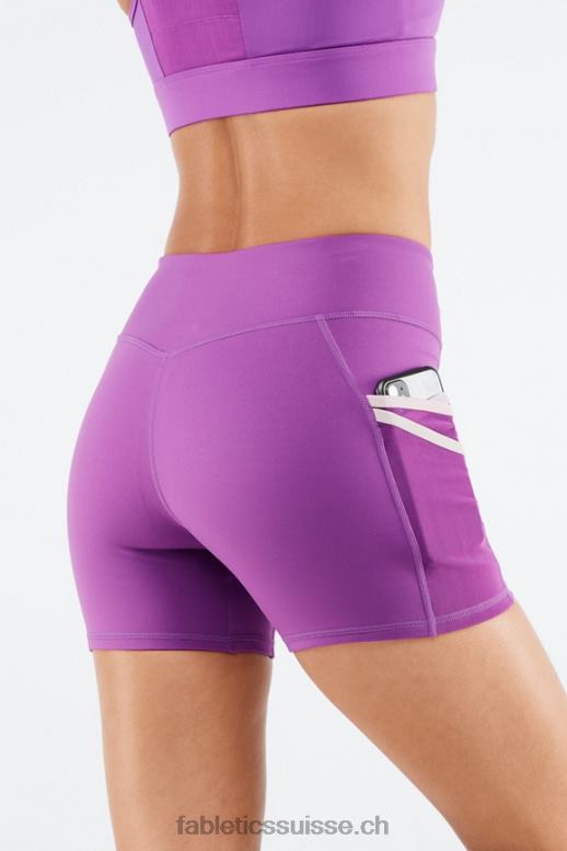 femmes short trinity motion365 taille mi-haute 5'' B0B6R369 figue brillante/multicolore Fabletics