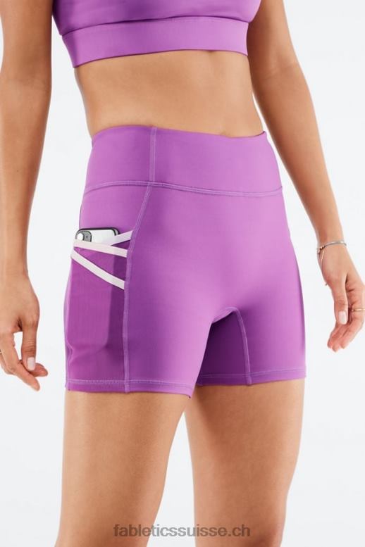 femmes short trinity motion365 taille mi-haute 5\'\' B0B6R369 figue brillante/multicolore Fabletics
