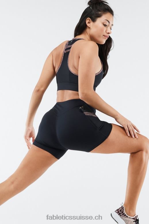 femmes short trinity motion365 taille mi-haute 5\'\' B0B6R370 noir/micro léopard Fabletics