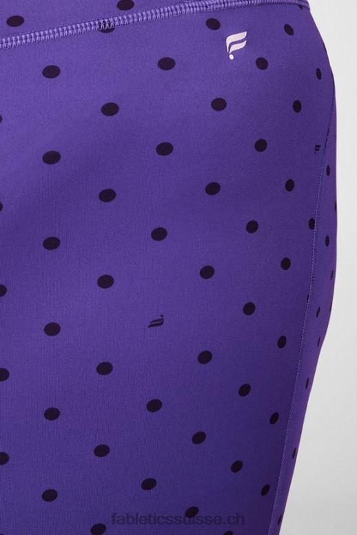 femmes short ultracool imprimé taille haute B0B6R592 prune sucrée/pois noirs Fabletics