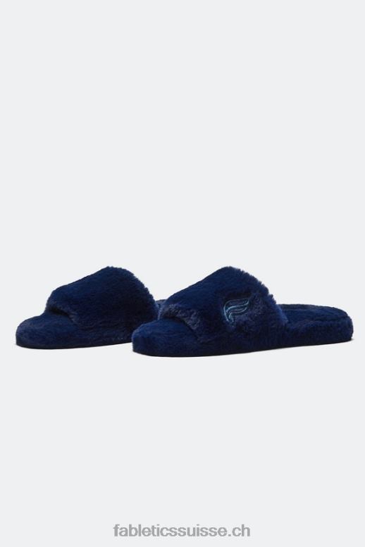 femmes pantoufle de fourrure B0B6R2950 indigo Fabletics