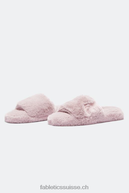 femmes pantoufle de fourrure B0B6R2952 mauve Fabletics