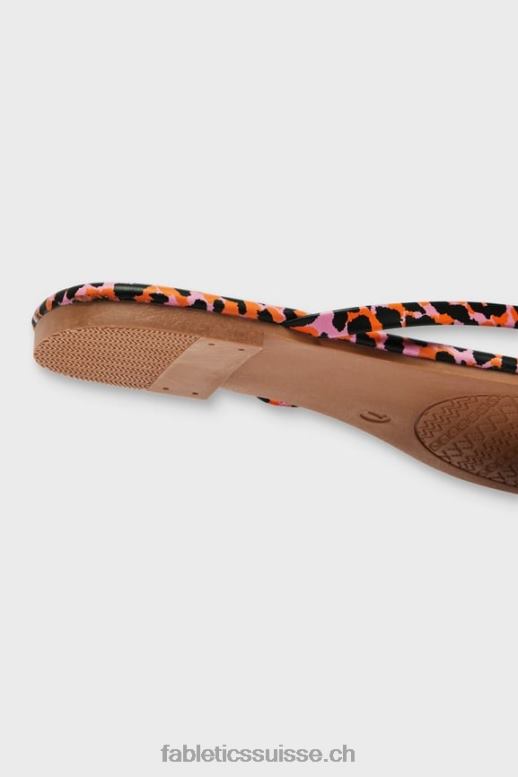 femmes sandale à enfiler B0B6R2933 taches de safari orange flash Fabletics