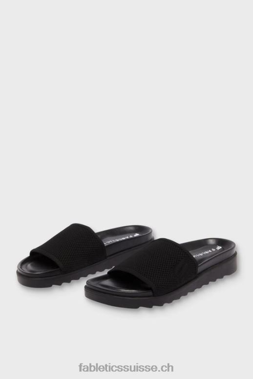 femmes sandale à glissière B0B6R2929 maille active recyclée noire Fabletics