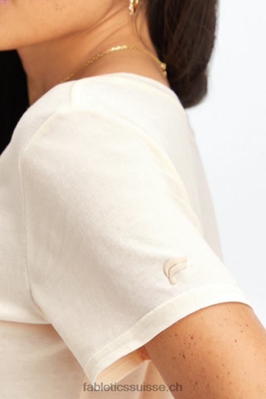 femmes T-shirt en jersey 100 % coton B0B6R1992 avoine Fabletics