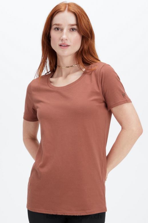 femmes T-shirt en jersey 100 % coton B0B6R1993 acajou Fabletics