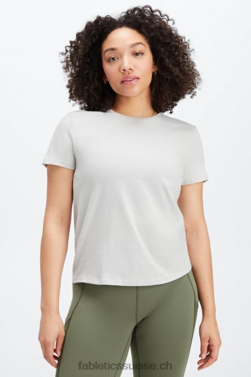 femmes T-shirt en jersey 100 % coton B0B6R1997 gris minéral Fabletics