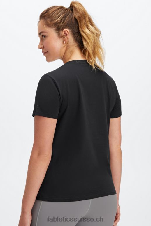 femmes T-shirt en jersey 100 % coton B0B6R1998 noir Fabletics