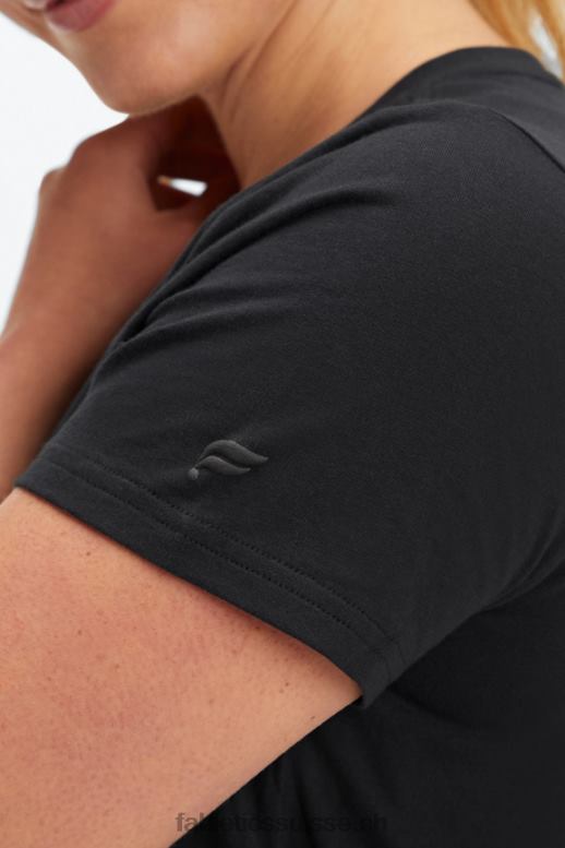 femmes T-shirt en jersey 100 % coton B0B6R1998 noir Fabletics