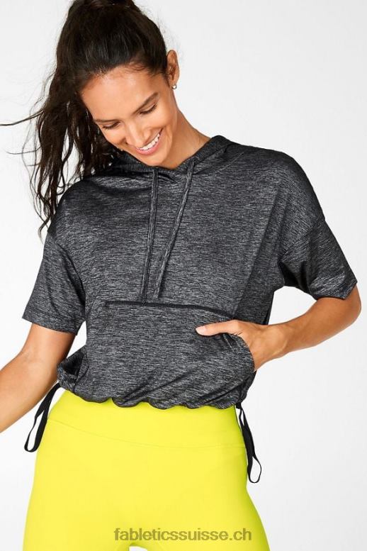 femmes bea sweat à capuche à manches courtes B0B6R2109 bruyère de nuit Fabletics