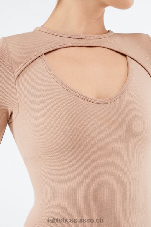 femmes body finley sans coutures à découpes B0B6R2080 désert Fabletics